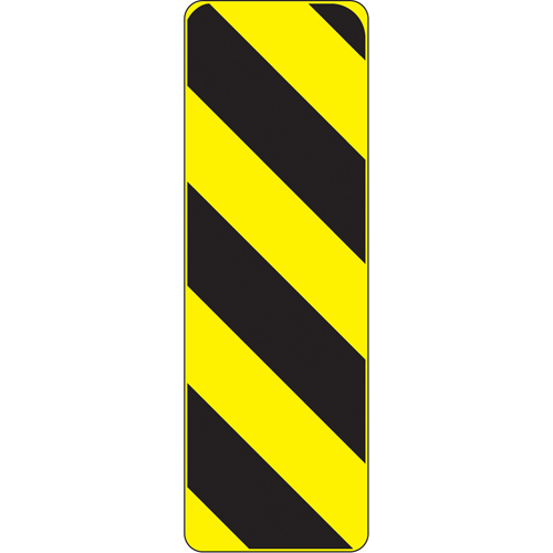 Hazard Traffic Sign, 24" x 6", Aluminum, Pictogram