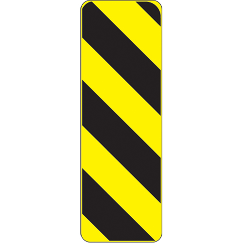 Hazard Traffic Sign, 36" x 12", Aluminum, Pictogram