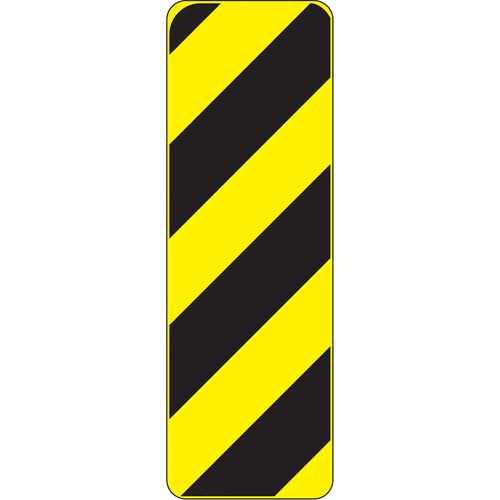 Hazard Traffic Sign, 24" x 6", Aluminum, Pictogram