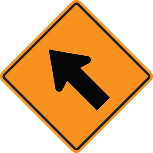 Closed Lane Temporary Conditions Sign, 36" x 36", Aluminum, Pictogram