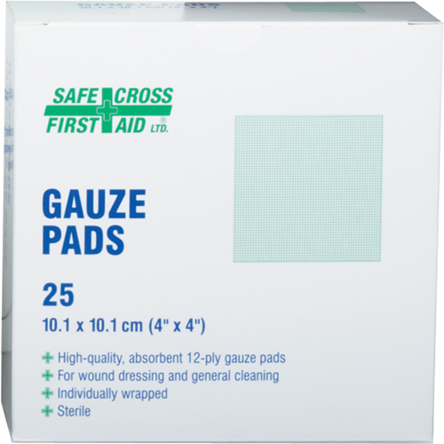 Gauze , Pad, 4" L x 4" W, Sterile, Medical Device Class 1