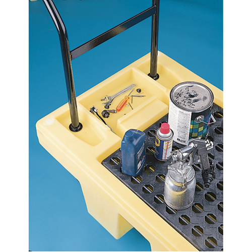 Poly-Spillcart™ Cart, 66.5" L x 29" W x 43.9" H, 57 US gal. Spill Cap. - Drum Spill Carts/Dollies - SB766
