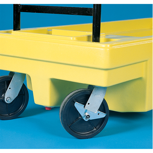 Poly-Spillcart™ Cart, 66.5" L x 29" W x 43.9" H, 57 US gal. Spill Cap. - Drum Spill Carts/Dollies - SB766