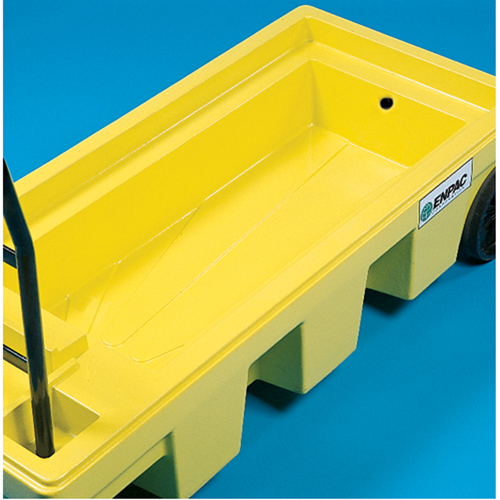 Poly-Spillcart™ Cart, 66.5" L x 29" W x 43.9" H, 57 US gal. Spill Cap. - Drum Spill Carts/Dollies - SB766