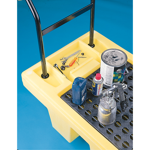 Poly-Spillcart™ Cart, 66.5" L x 29" W x 43.9" H, 57 US gal. Spill Cap. - Drum Spill Carts/Dollies - SB766