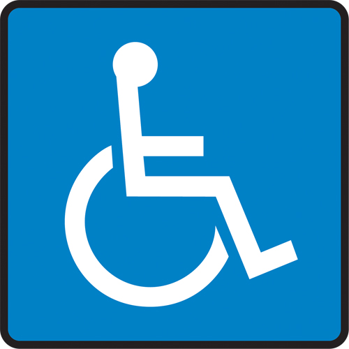 Handicapped Sign, 14" x 10", Fiberglass, Pictogram