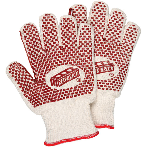 Red Brick<sup>®</sup> Reversible Terrycloth Gloves, Cotton, Double Sided, 10 Gauge, Small