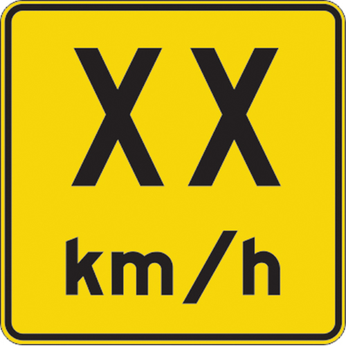 Customizable Speed Limit Sign, 24" x 24", Aluminum, Bilingual