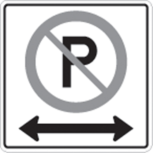 No Parking Traffic Sign, 18" x 18", Aluminum, Pictogram