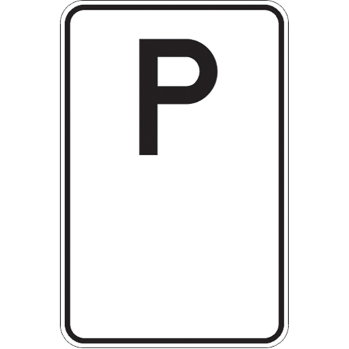 Parking Sign, 12" x 18", Aluminum, Pictogram