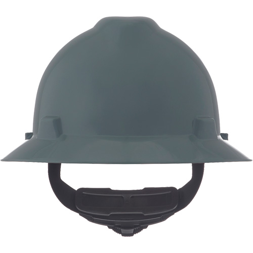 V-Gard® Full Brim Hardhat, Ratchet Suspension, Grey