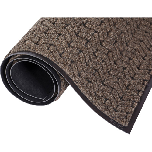 Tire-Trackâ„¢ Entrance Mat, Wiper/Scraper, 3' x 5' x 3/8", Brown
