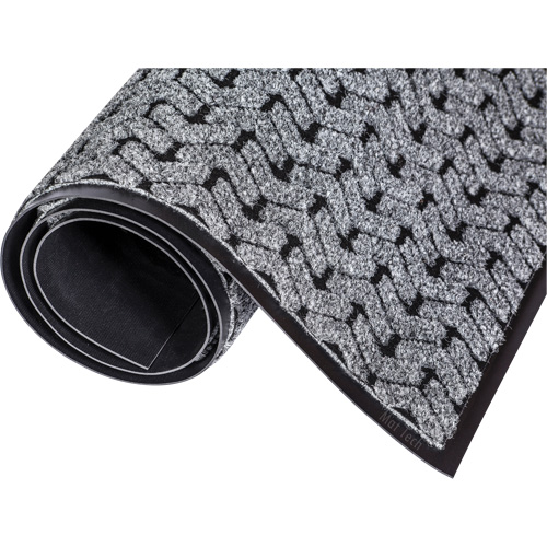 Tire-Trackâ„¢ Entrance Mat, Wiper/Scraper, 3' x 5' x 3/8", Grey