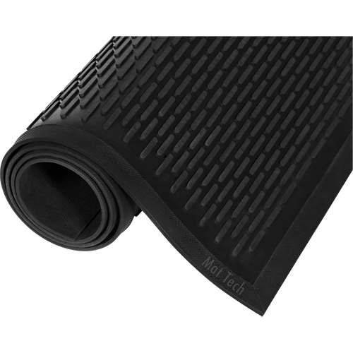 Crown-Tredâ„¢ Mat, Scraper, 3' x 5' x 1/4", Black