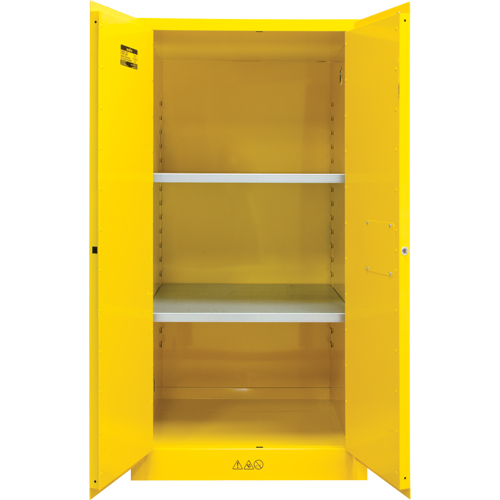 Flammable Storage Cabinet, 60 gal., 2 Door, 34" W x 65" H x 34" D - Flammable Safety Cabinet - SDN648