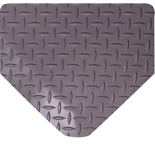 SpongeCote® Mats No.415, Diamond, 2' x 10' x 9/16", Grey, PVC Sponge