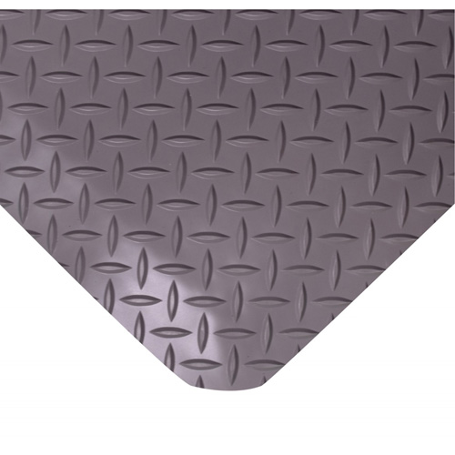 SpongeCote Mats No.415, Diamond, 2' x 75' x 9/16", Grey, PVC Sponge