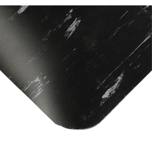 Tile-Top AM Spongecote Ultrasoft Anti-Microbial Mats No.419, Smooth, 4' x 20' x 7/8", Black, Nitrile/Vinyl