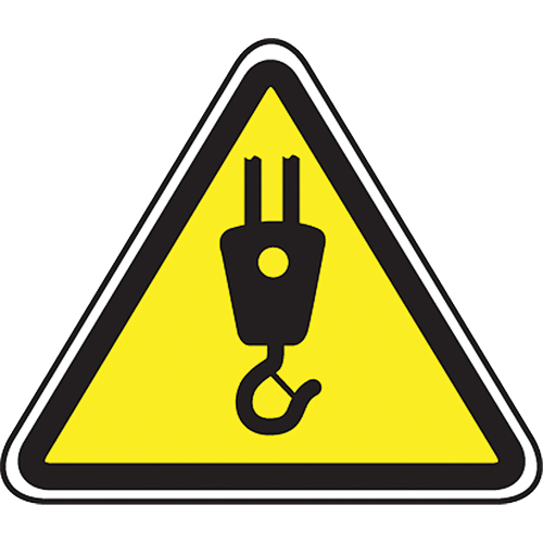 Crane CSA Safety Sign, 12" x 12", Aluminum, Pictogram - Facility Signs - SEA427