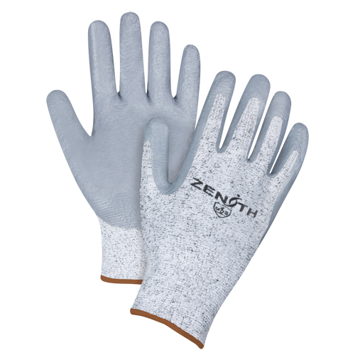 Seamless Stretch Cut-Resistant Gloves, Size Large/9, 13 Gauge, Nitrile Coated, HPPE Shell, ANSI/ISEA 105 Level 2/EN 388 Level 3