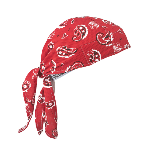 Chill-Its® 6615 Cooling Dew Rags, Red - Cooling Doo Rag - SEC681