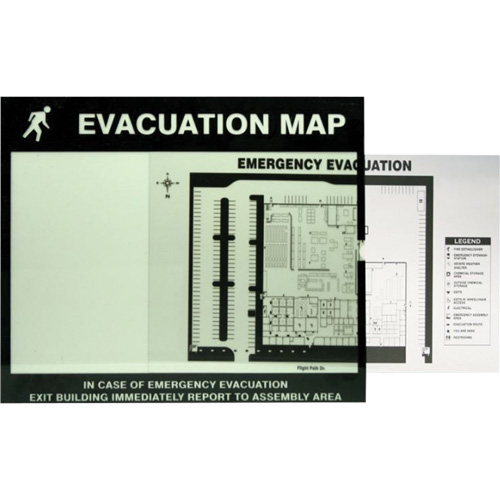 Evacuation Map Holder Clear Insert - Signage and Labels Parts & Accessories - SEC867