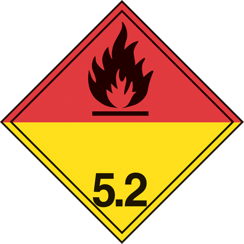 Organic Peroxide TDG Placard, Vinyl