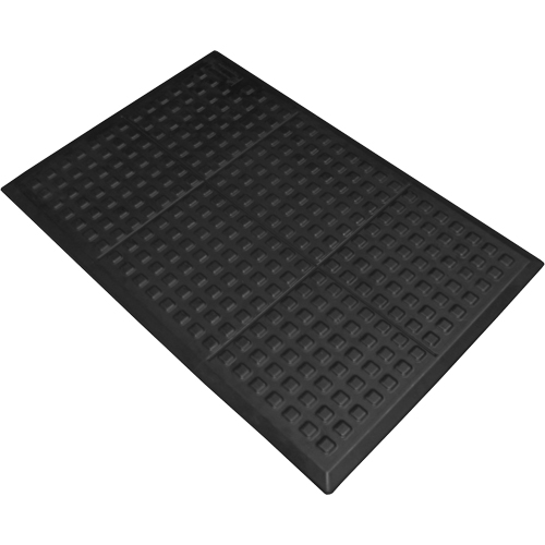 Rejuvenator® Connect No. 502 for Single Workstation, Polyurethane, 2' W x 3' L, 5/8" Thick, Black