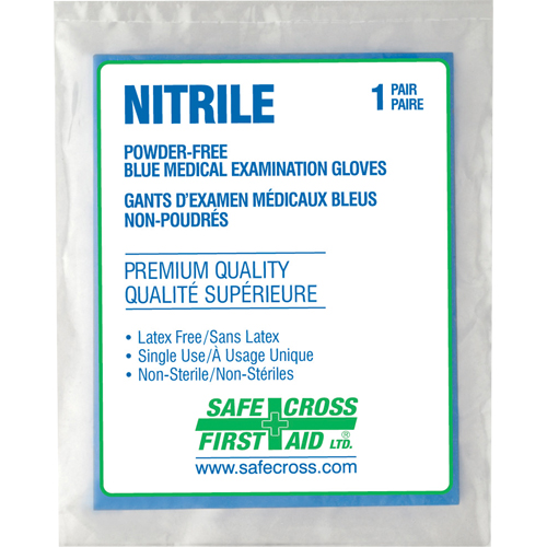 Medical Examination Gloves, Large, Nitrile, 5-mil, Powder-Free, Clear, Class 2