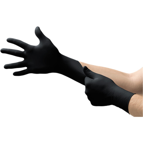 MidKnight® Exam Gloves, X-Large, Nitrile, 4.7-mil, Powder-Free, Black, Class 2