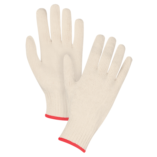 Standard-Duty String Knit Gloves, Poly/Cotton, 7 Gauge, Small