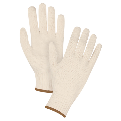 Standard-Duty String Knit Gloves, Poly/Cotton, 7 Gauge, Large