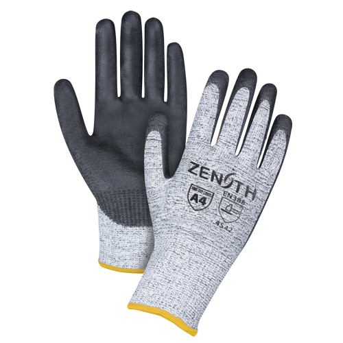Seamless Stretch Cut-Resistant Gloves, Size 2X-Large/11, 13 Gauge, Polyurethane Coated, HPPE Shell, ANSI/ISEA 105 Level 4/EN 388 Level 5