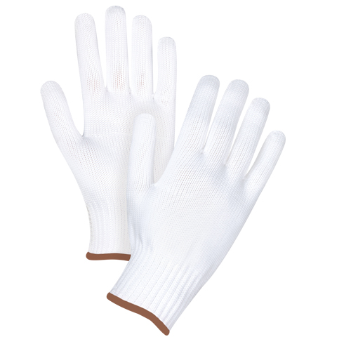 Seamless String Knit Gloves, Polyester, 10 Gauge, Large