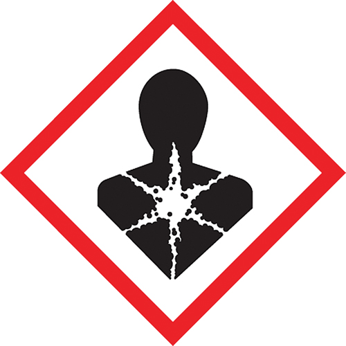 GHS Pictogram Labels, Vinyl, Roll, 4" L x 4" W