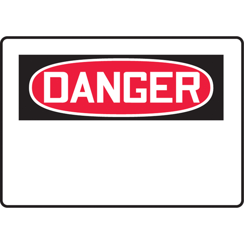 Customizable "Danger" Sign, 10" x 14", Aluminum, Bilingual
