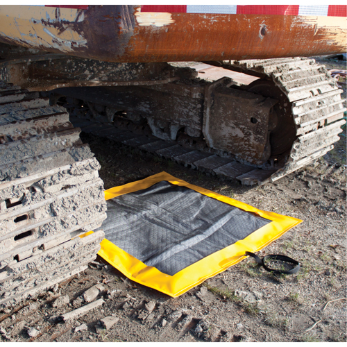 Off-Road DripPillow Berms™ With Pad, 4 US gal. Spill Capacity, 3' L x 36" W x 1" H