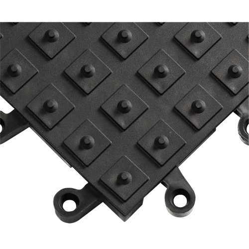 ErgoDeck<sup>®</sup> Matting With Integrated No-Slip Cleats No. 552, PVC, 1-1/2' W x 1-1/2' L, 7/8" Thick, Black