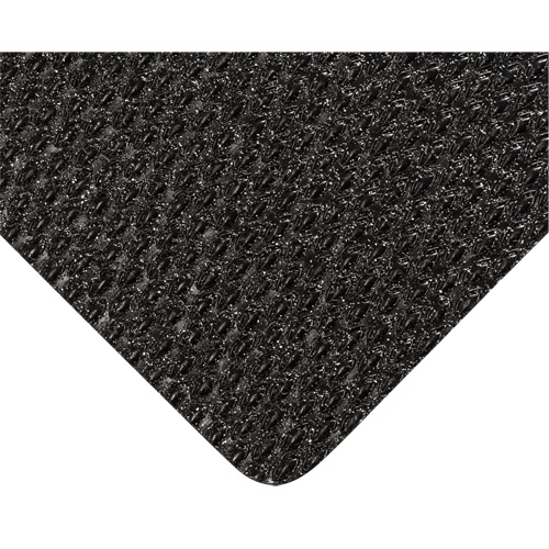 Abrasive Coated Kushion Walk Mats No.480, Unslotted, 2' x 10' x 3/8", Black, PVC