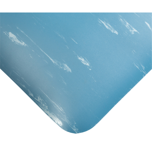 Tile-Top Select Anti-Microbial Mats No.494, Smooth, 4' x 6' x 7/8", Blue, PVC