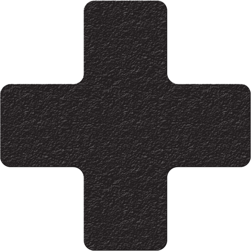 Lean 5S Manufacturing Markers, Cross, 6" L x 6" W, Black, Vinyl