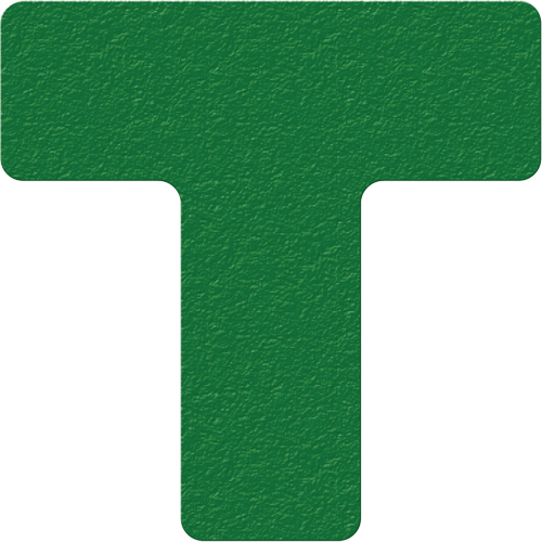 Lean 5S Manufacturing Markers, T, 6" L x 6" W, Green, Vinyl