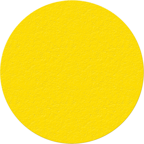 Lean 5S Manufacturing Markers, Circle, 6" L x 6" W, Yellow, Vinyl