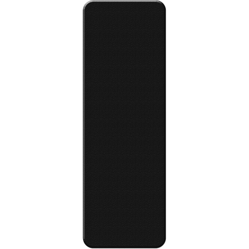 Armor Stripe Lean/5S Markers, Rectangle, 6" L x 2" W, Black, Plastic