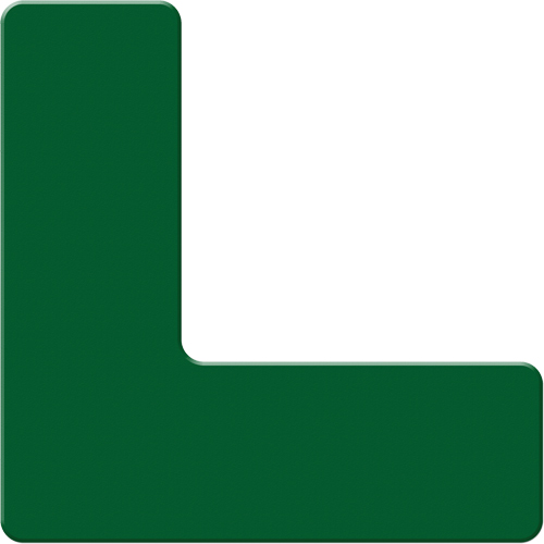 Armor Stripe Lean/5S Markers, L, 6" L x 6" W, Green, Plastic