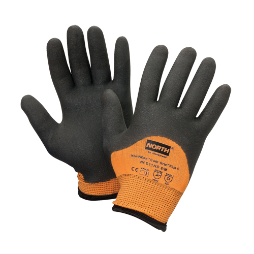 North® Cold Grip Plus 5™ Gloves, Size Small/7, 15 Gauge, PVC Coated, Polyamide Shell, ANSI/ISEA 105 Level 5