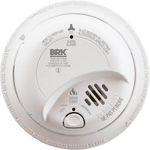 Ionization Smoke & Carbon Monoxide Combination Alarm, Battery Operated/Hardwired - Smoke & Co Detector - SFV067