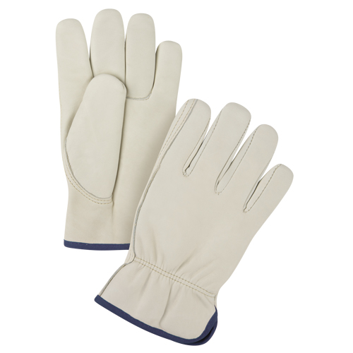 Premium Winter-Lined Driver's Gloves, X-Large, Grain Cowhide Palm, Fleece Inner Lining - Drivers Gloves - SFV198