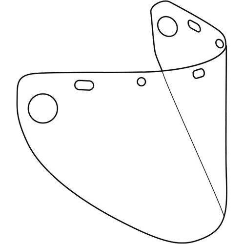 Dynamicâ„¢ Die Cut Formed Faceshield Visor, Polycarbonate, Clear Tint