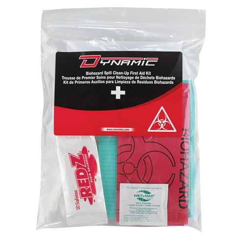 Dynamic™ Biohazard Spill Clean-Up First Aid Kit, Class 1 Medical Device, Resealable Plastic Bag